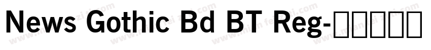 News Gothic Bd BT Reg字体转换